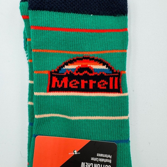 2 Pack Merrell Retro Cotton Crew Breathable Cotton Performance Socks Size S/M - Picture 2 of 6